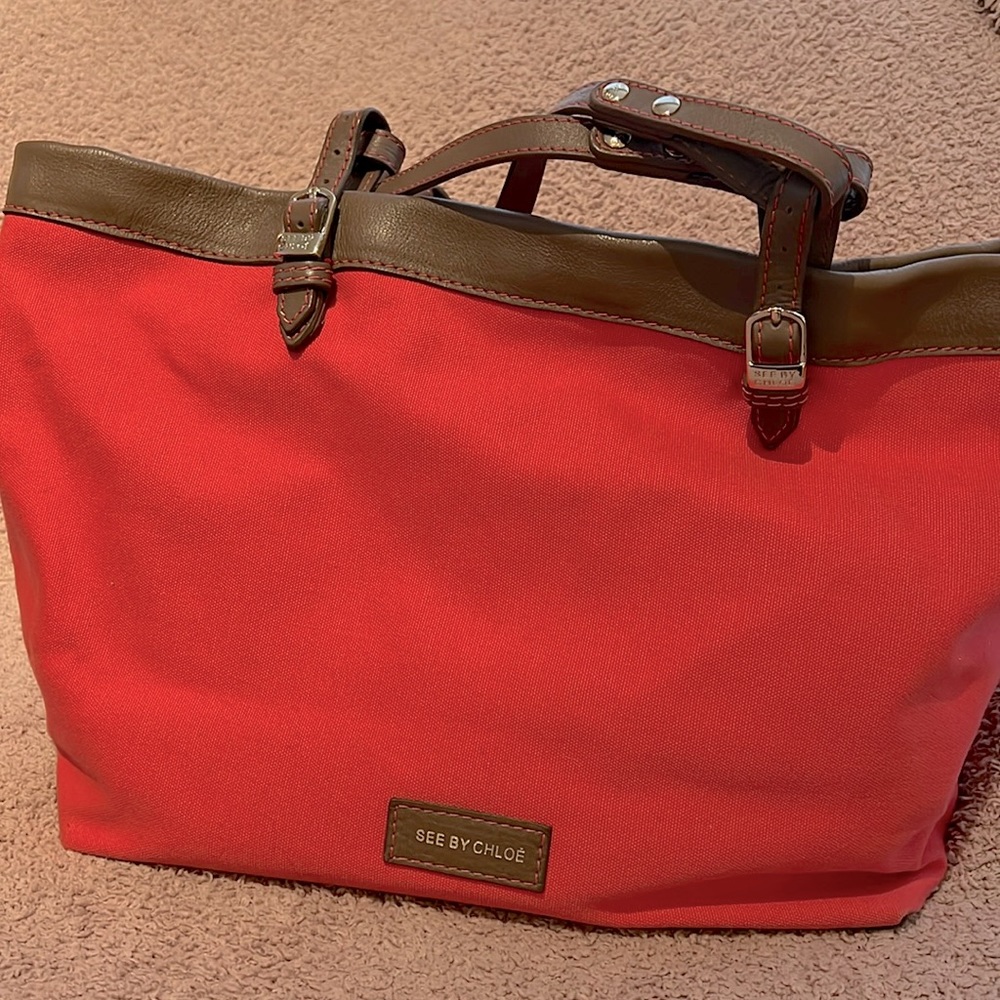 See by Chloe canvas tote bag